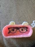 Crochet Pig Glasses Case — Handmade Crochet Holder