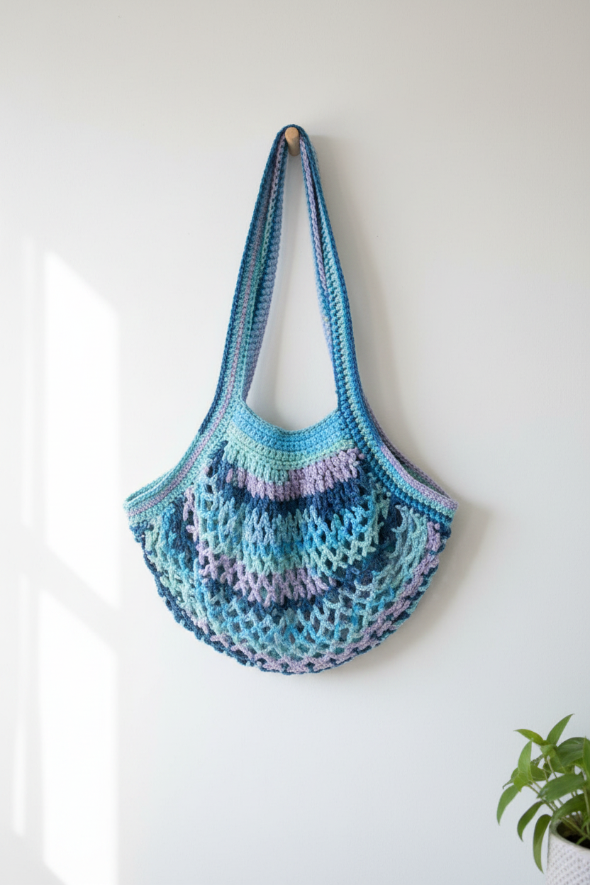 Blue Market Bag - Wall