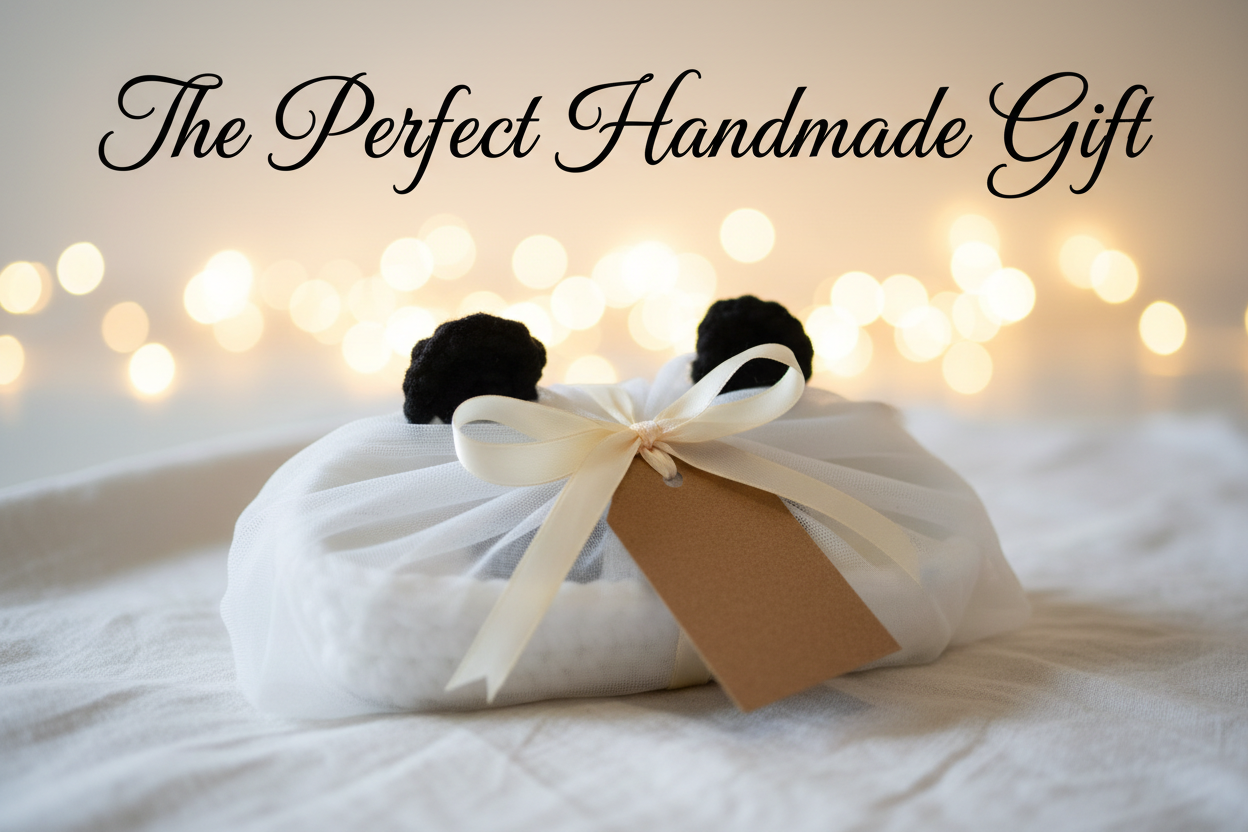 Crochet panda case as a gift
