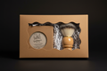 Savage Gift Set with shaving soap puck and brush in kraft gift box